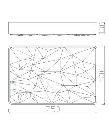 ***OFER/DES*** ROMBOS * PLAFÓN RECTANGULAR - DIMABLE